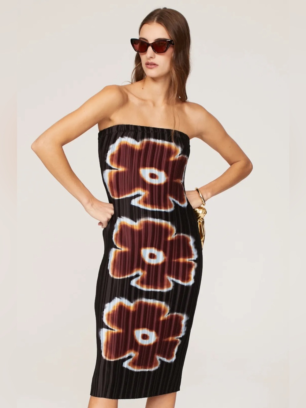 Arthur Apparel Box Pleat Tube Dress